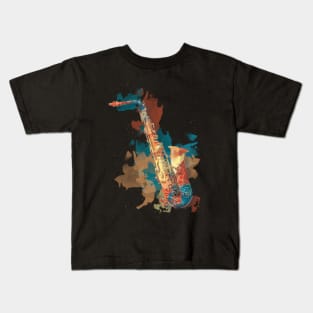 Watercolor Sax Kids T-Shirt